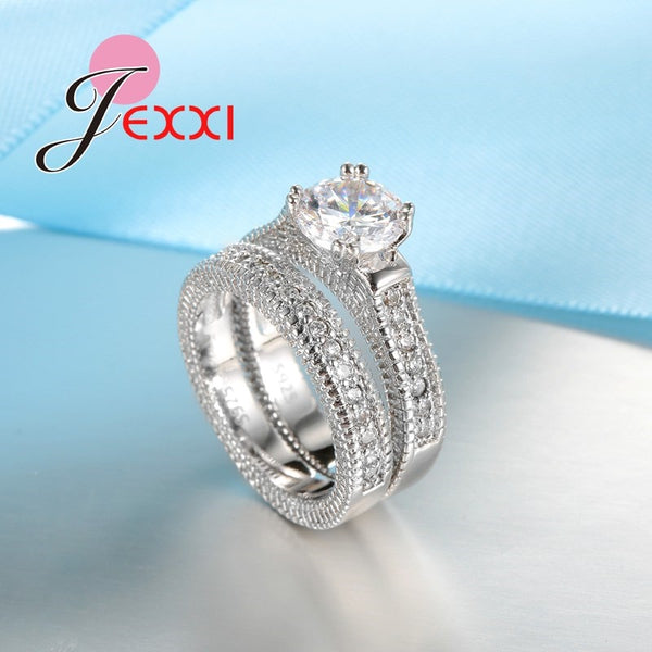 Silver Ring Sets 2 PCS Bijoux