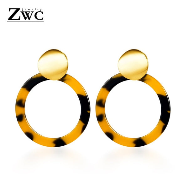 Big Earrings for Women Female Fashion Gold