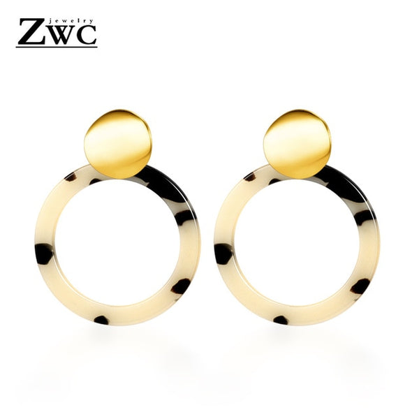 Big Earrings for Women Female Fashion Gold