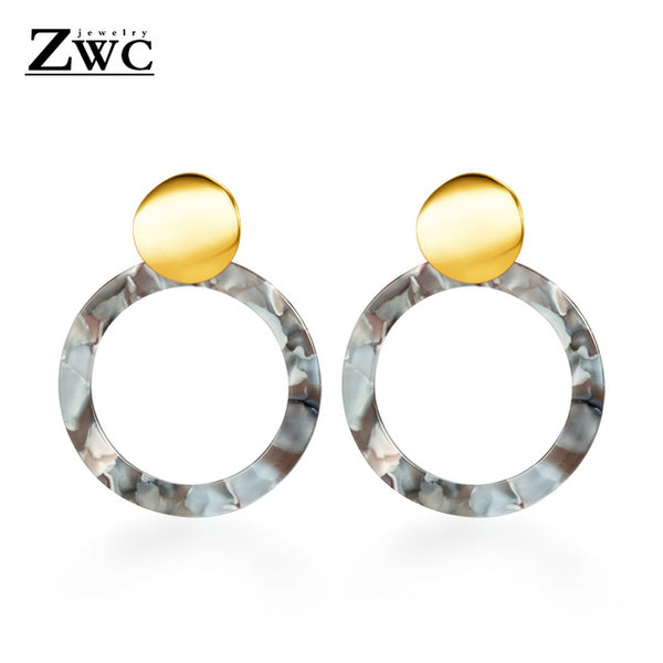 Big Earrings for Women Female Fashion Gold