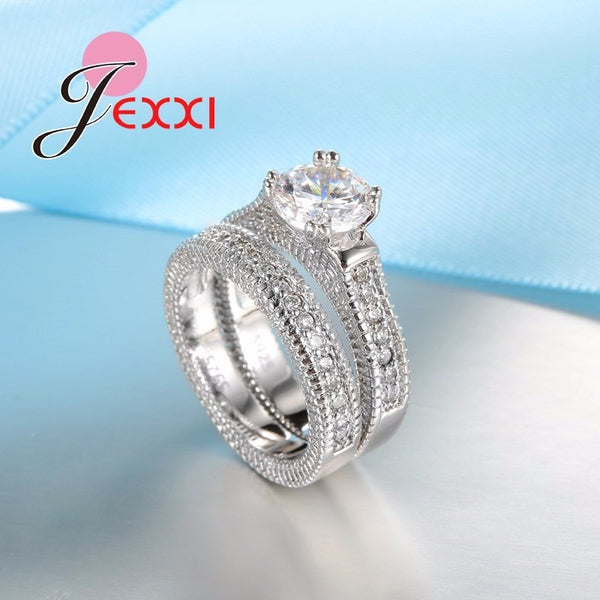 Silver Ring Sets 2 PCS Bijoux