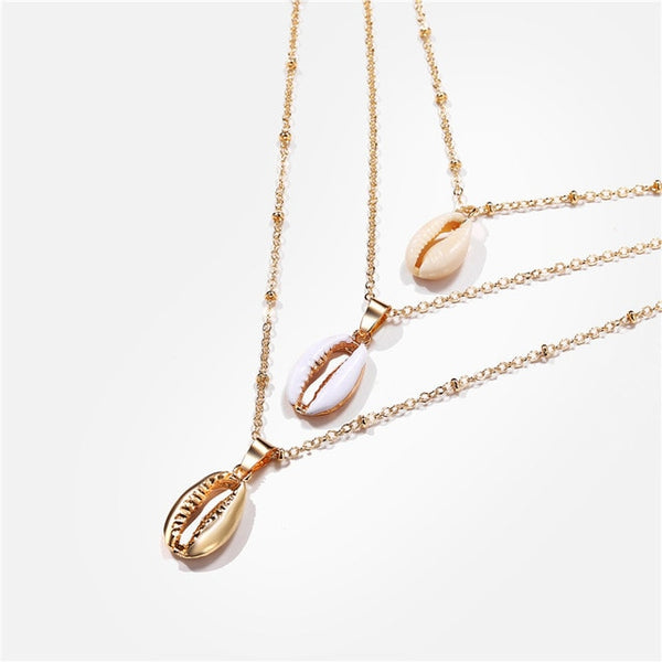 Pearl Sea Shell Earrings For Women Gold Color