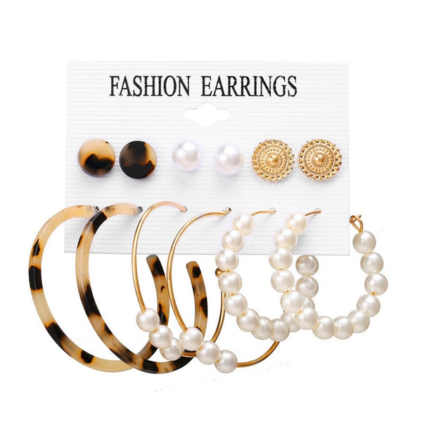 Pearl Sea Shell Earrings For Women Gold Color