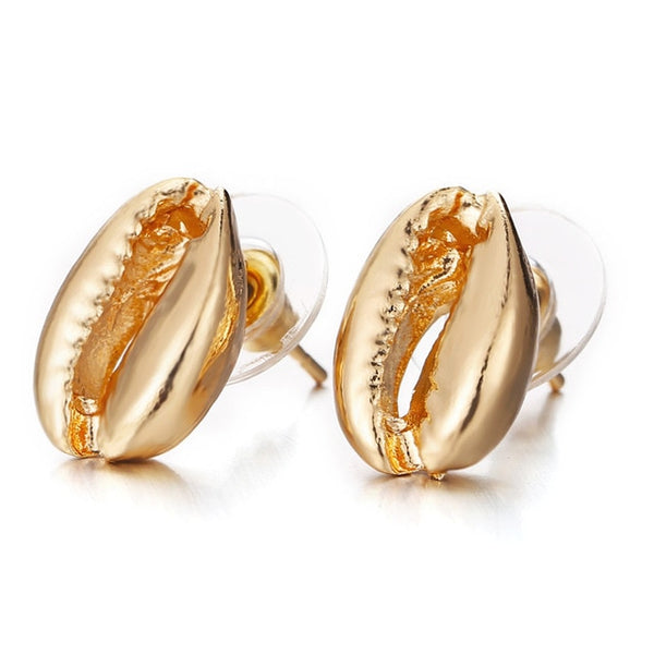 Pearl Sea Shell Earrings For Women Gold Color