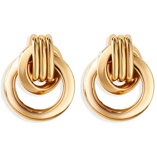 Earrings Gold Drop Earrings For Women Round