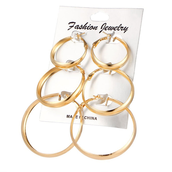 Earrings Gold Drop Earrings For Women Round
