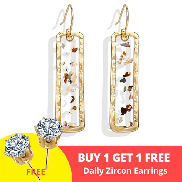 Earrings Gold Drop Earrings For Women Round