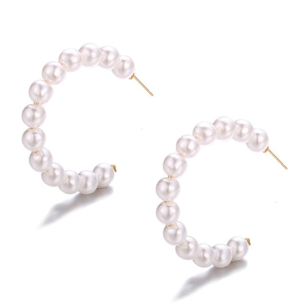 Fashion Vintage Gold Pearl Round Circle