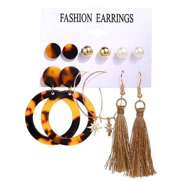 Fashion Vintage Gold Pearl Round Circle