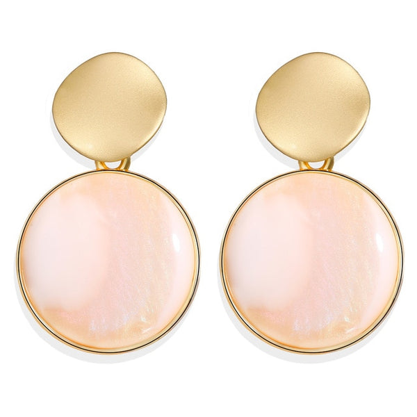 Earrings Gold Drop Earrings For Women Round