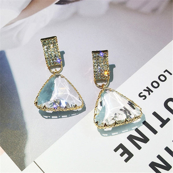 New Bijoux Triangle Clear Crystal