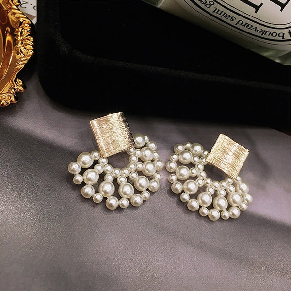 Vintage Simulated-pearl Geometric
