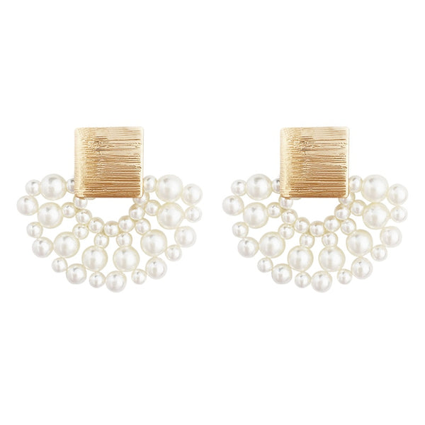 Vintage Simulated-pearl Geometric