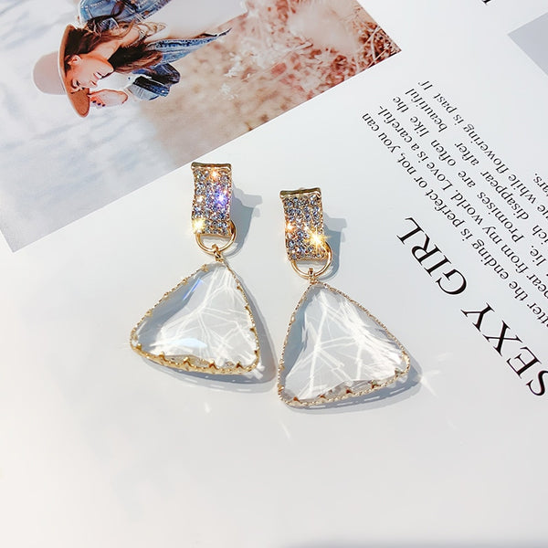 New Bijoux Triangle Clear Crystal