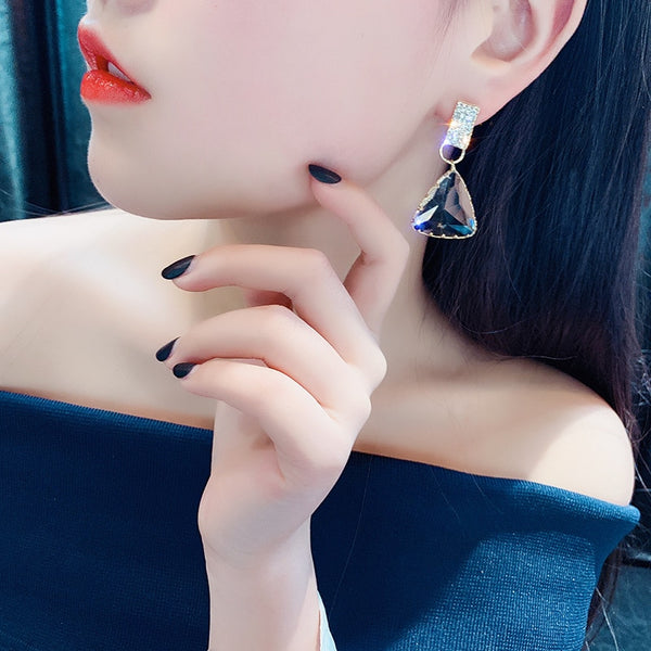 New Bijoux Triangle Clear Crystal