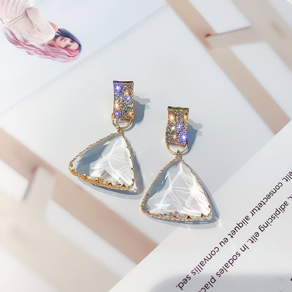 New Bijoux Triangle Clear Crystal