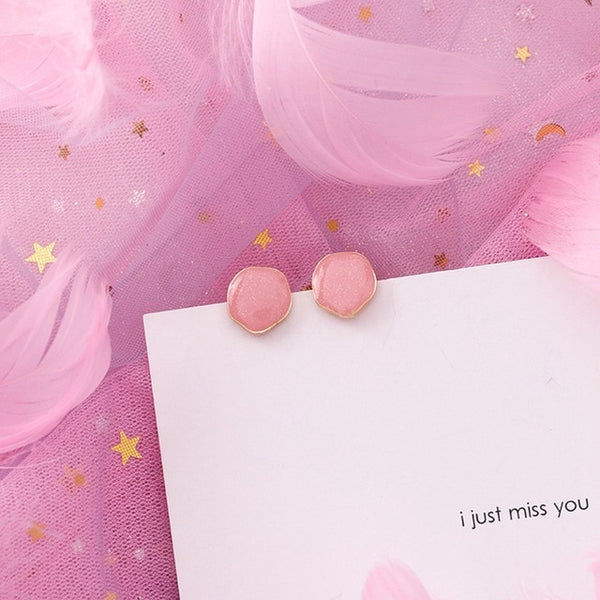 Flower Sweet Geometric Earring Simulated Pearl